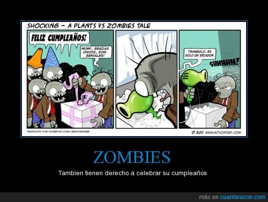 cumpleaños,plantas contra zombies,zombie troll,zombies