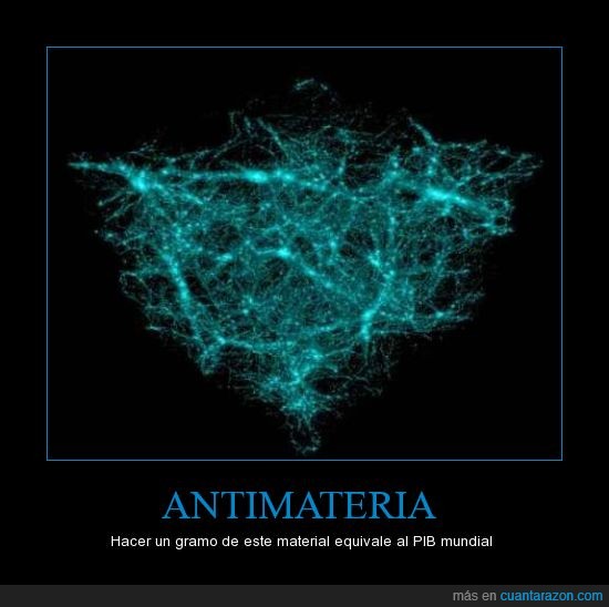 Antimateria,pib mundial,gramo