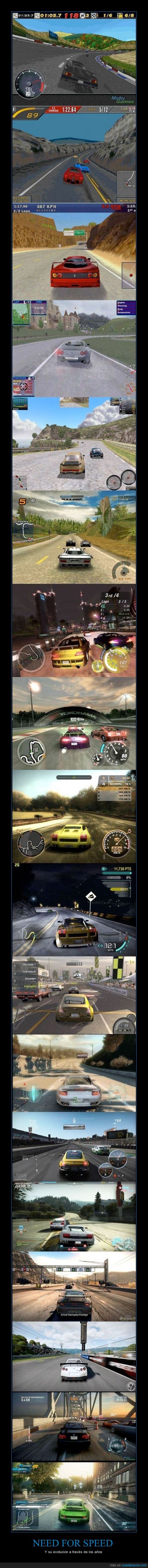 coche,need for speed,evolucion,años,3d,hd,carrera,gamer,videojuego
