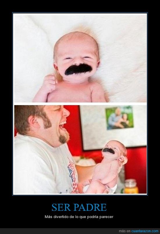bebe,bigote,gracioso,niño,pequeño,se parte el tio