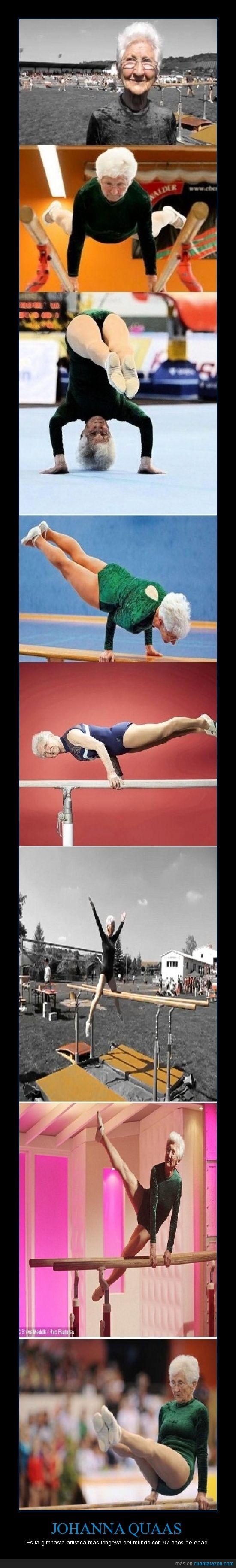 abuela,Johanna Quaas,Record Guinness,ejemplo de superación,gimnasta,éxito
