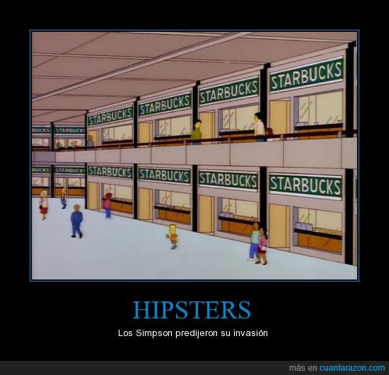 centro,cafe,starbucks,simpson,comercial invasion,hipster