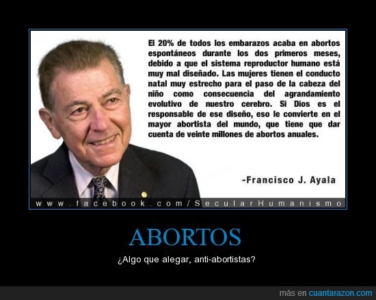 abortos,dios,francisco j. ayala