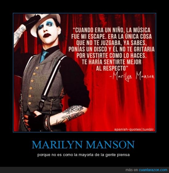 Marilyn Manson,frases,música,reflexiones
