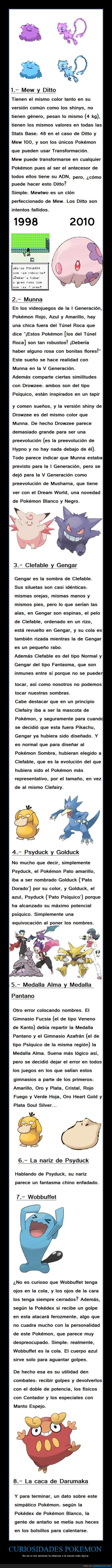 curiosidades,teorias,mitos,pokemon,caca,darumaka,wobby,ditto,mew