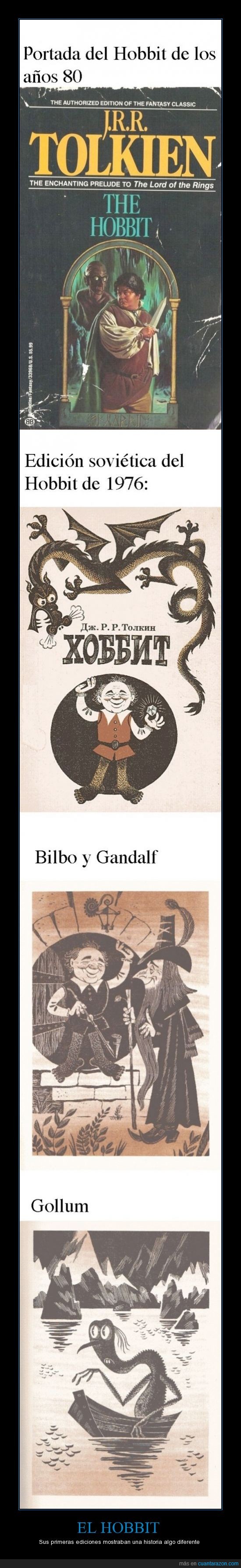 El hombre que se comió a Bilbo,Bilbo,Hobbit,Gandalf,ilustraciones,Gollum,portada