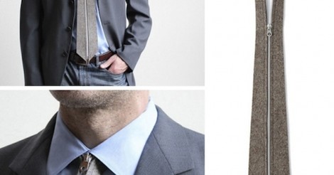 corbata con cremallera