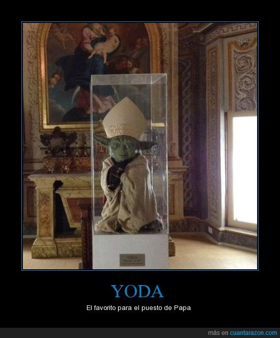 Yoda,papa,favorito,urna