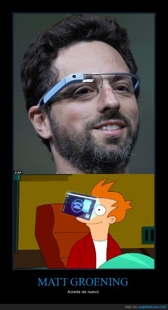 gafas,futurama,Google Glass,Eyephone,Matt Groening,fry,mirada