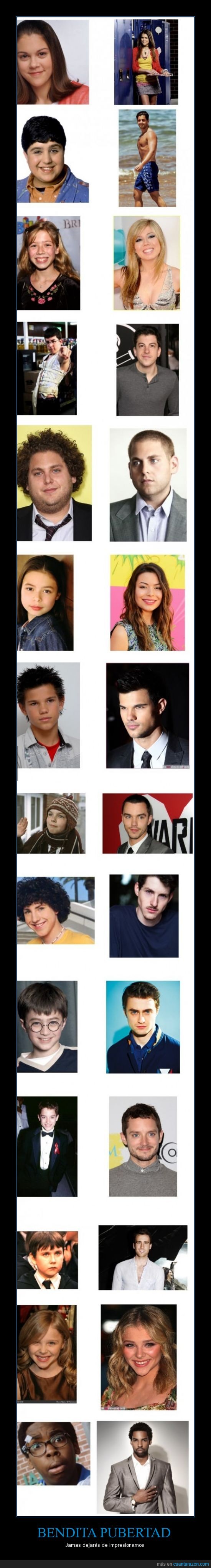 famosos,pubertad,harry potter,josh,cookie,sam