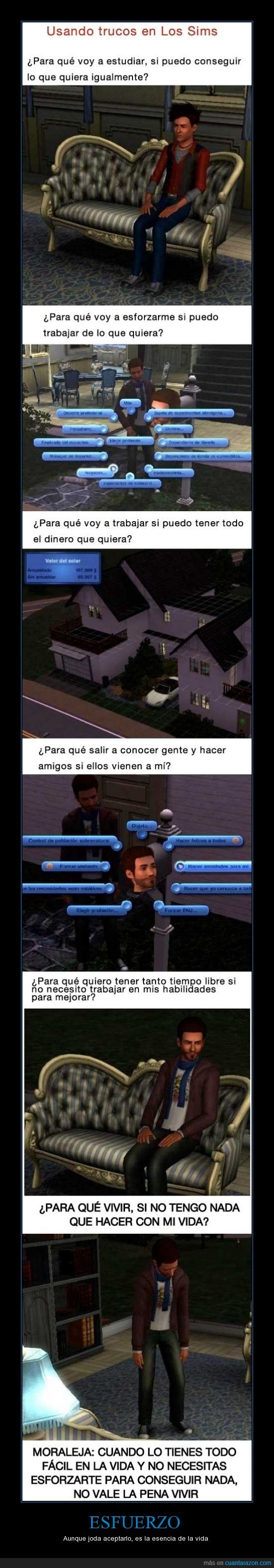 esfuerzo,Sims 3,vida