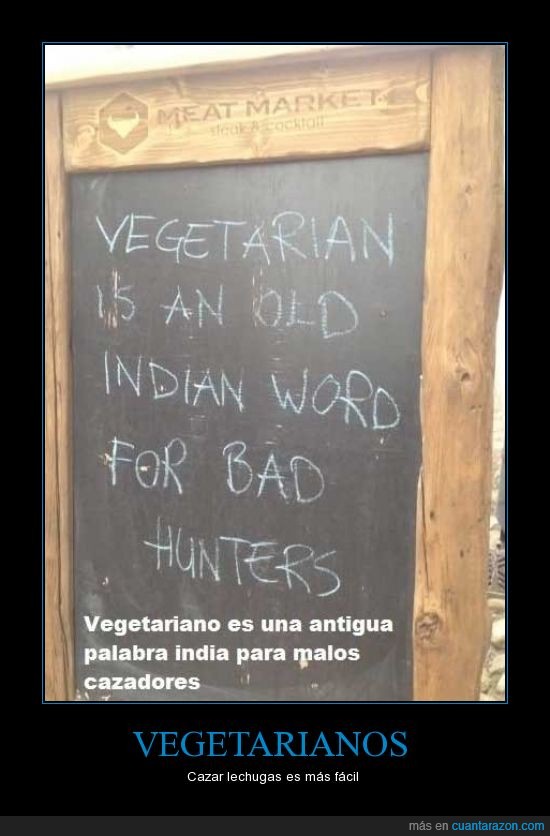 cazador,indio,mal,pizarra,tiza,vegetariano