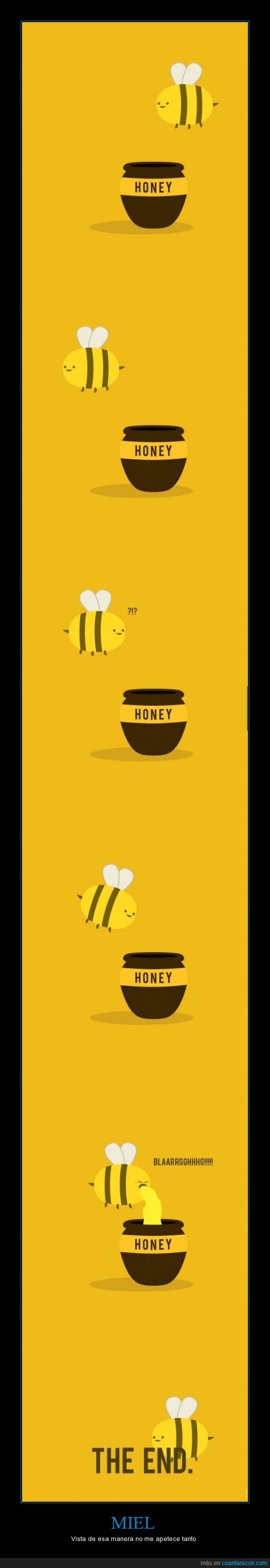 abeja,hacer,miel,vomitar