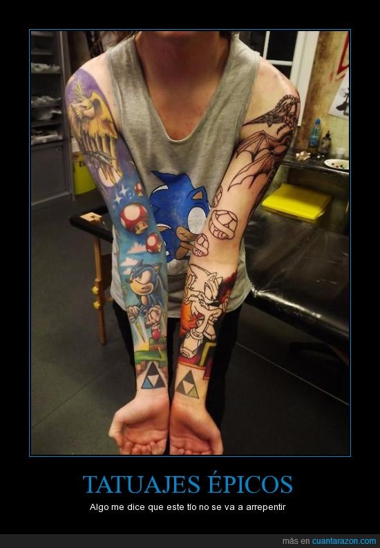 zelda,trifuerza,brazo,dragon,friki,sonic,tatuaje