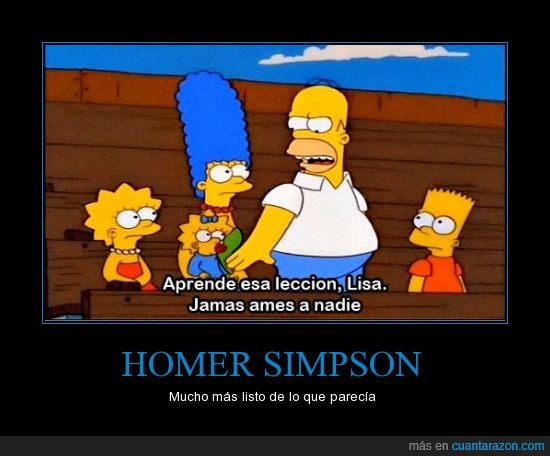 amor,Homer,lección,listo,Simpson