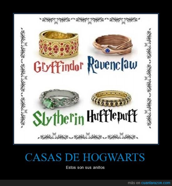 Anillo,Casa,Hogwarts,Harry Potter,Magia