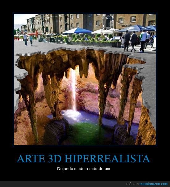 Arte,3D,Hiperrealismo,Calle,Mudo