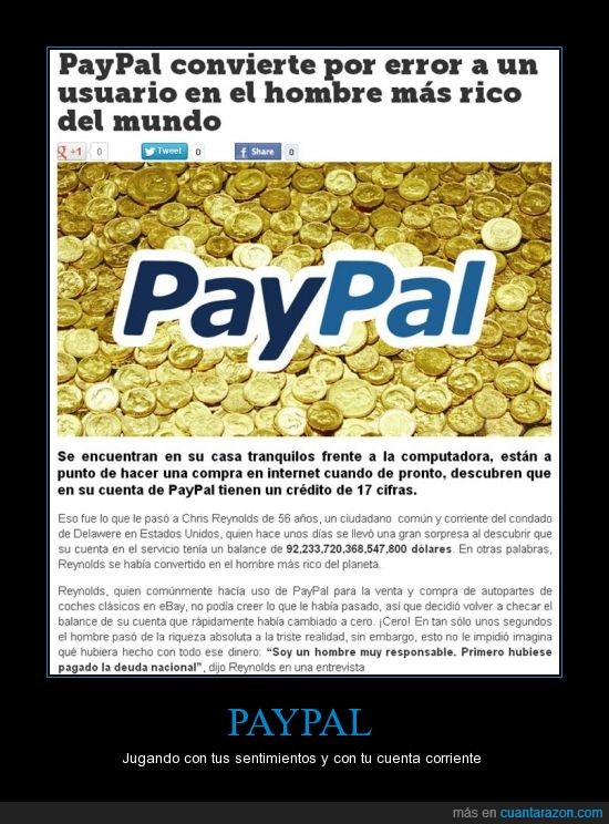 Dinero,Troll,Crédito,PayPal