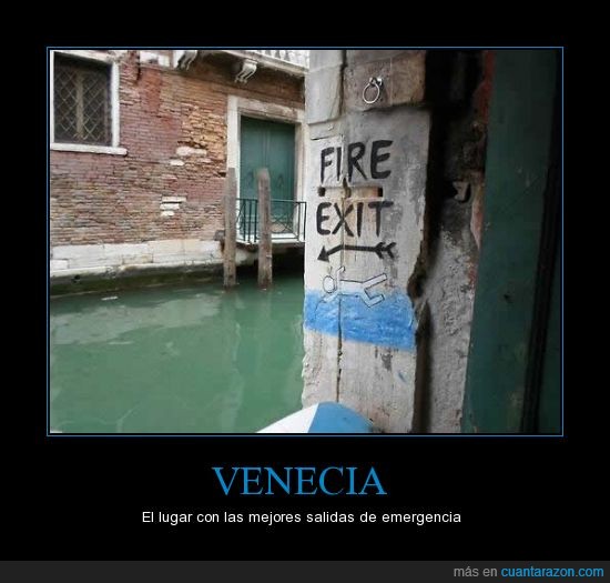 Venecia,emergencia,incendio,fuego,Salida
