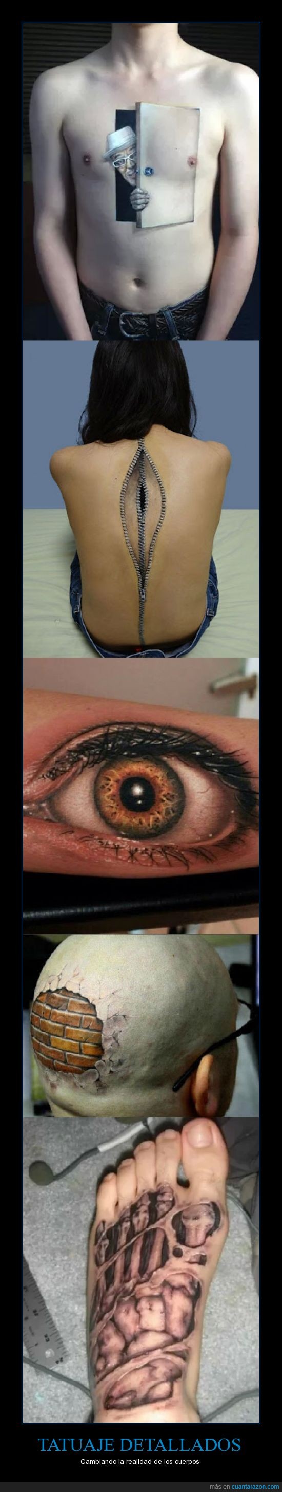 Tatuajes,realistas,cuerpos,3d,realista,ojo,musculo,huedo,pie