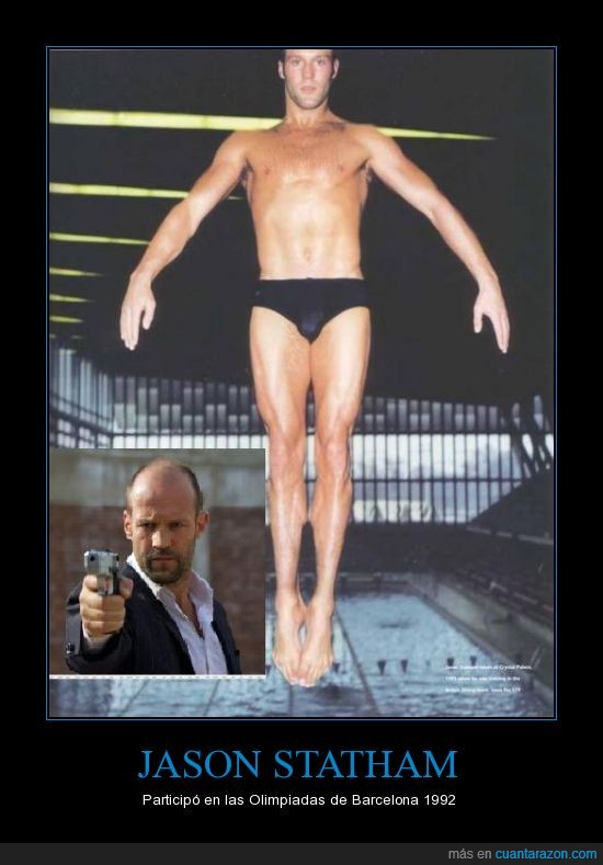 piscina,Jason Statham,trampolín,saltador olimpico