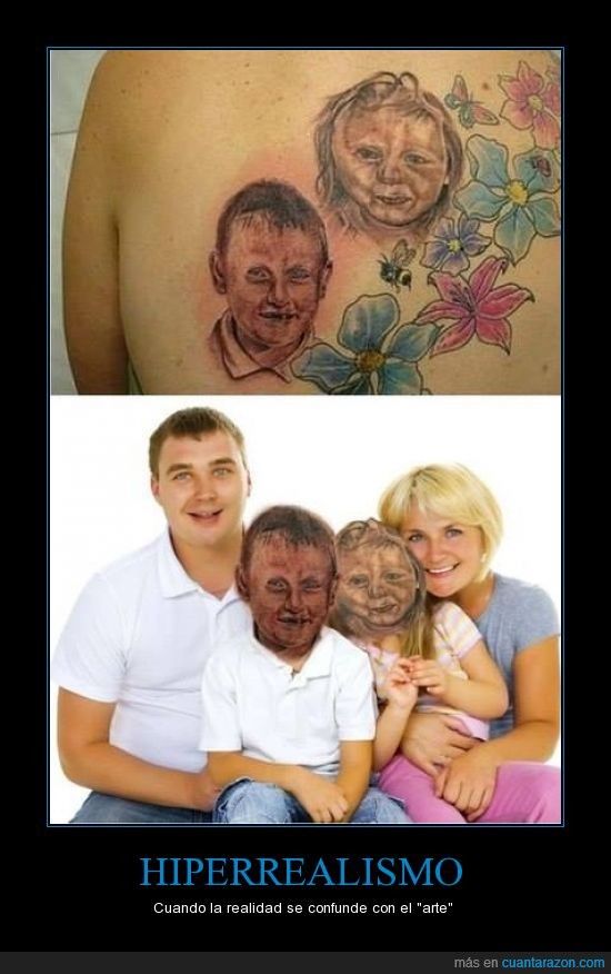 tatuaje,terrible,cara,niño,niña,familia,realidad,tattoo
