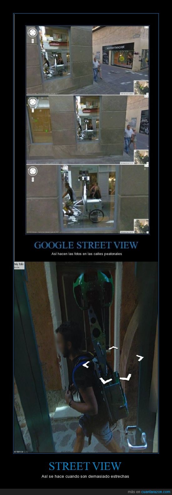 google,estrecho,street view,pequeño,pasear,maps,pobre tio