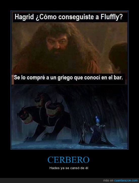 Hagrid,Hades,Cerbero,Harry Potter,Hercules