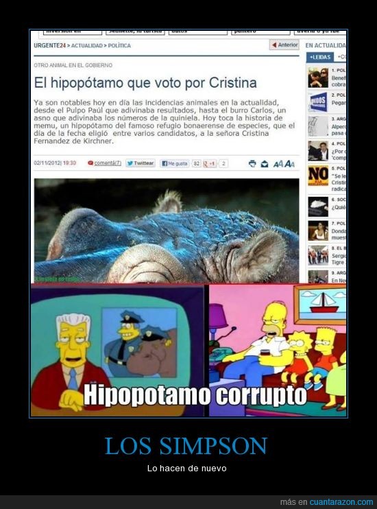 Los,Simpsons,hipopotamo,kent,Argentina
