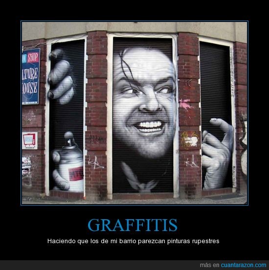 arte callejera,graffitis,el resplandor,jack nicholson,genios