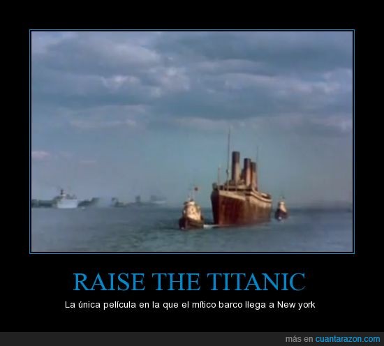 1912,llegar,momento epico,New york,película,raise the titanic,Titanic