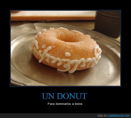 el señor de los anillos,donut,más azúcar,LotR,azúcar