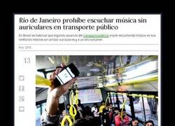 Enlace a Río de Janeiro prohíbe escuchar música sin auriculares en público