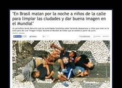 Enlace a En Brasil están matando niños indigentes para dar buena imagen en el mundial. ALUCINANTE.