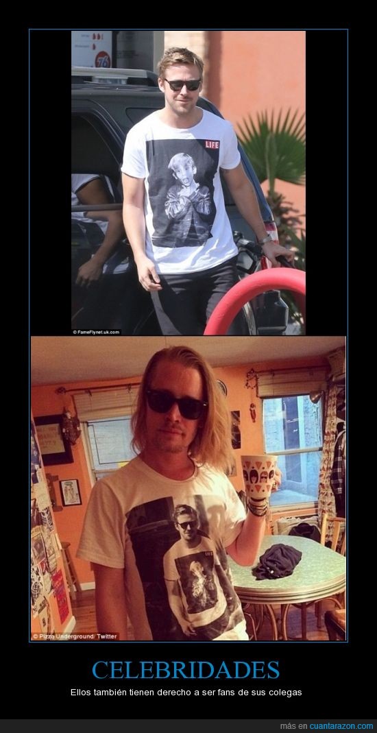 camiseta,Ryan Gosling,Macaulay Culkin,foto,meta