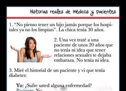 Enlace a Historias reales de pacientes (muy tontos) y médicos