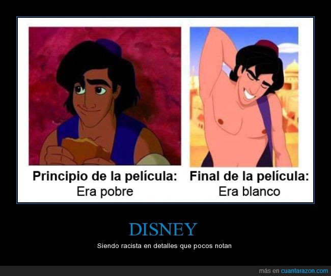 Aladdin,Disney,racismo,blanco,arabe,final,paso,pobre,cambio