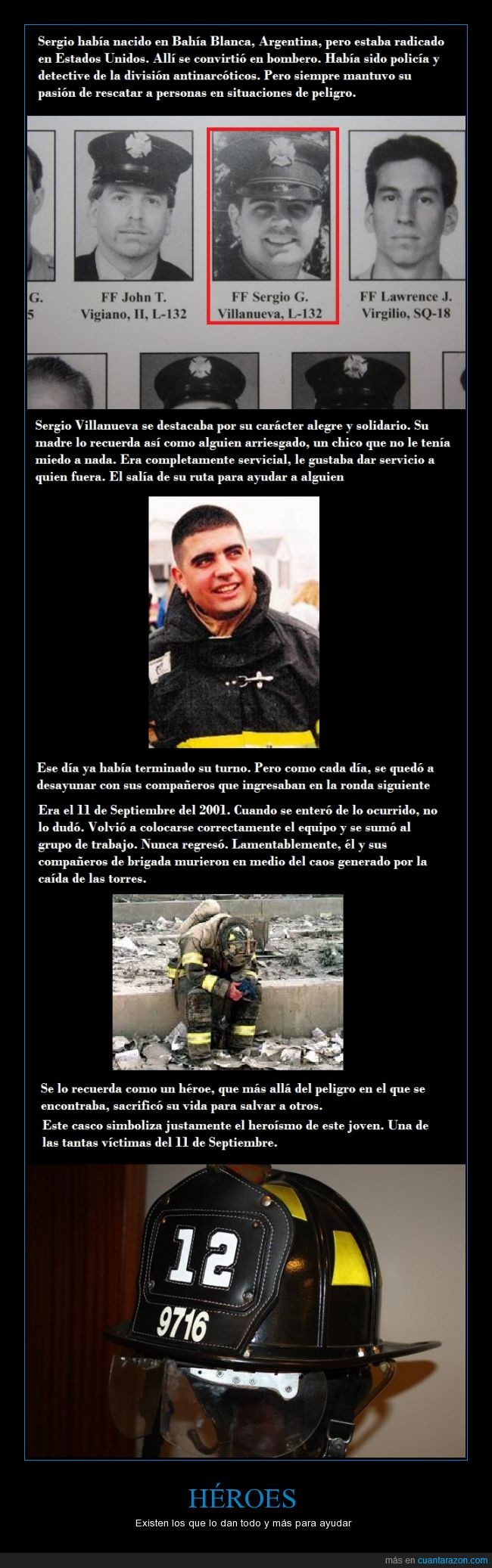 11 septiembre,2001,atentado,12,sergio villanueva,héroe,bomberos