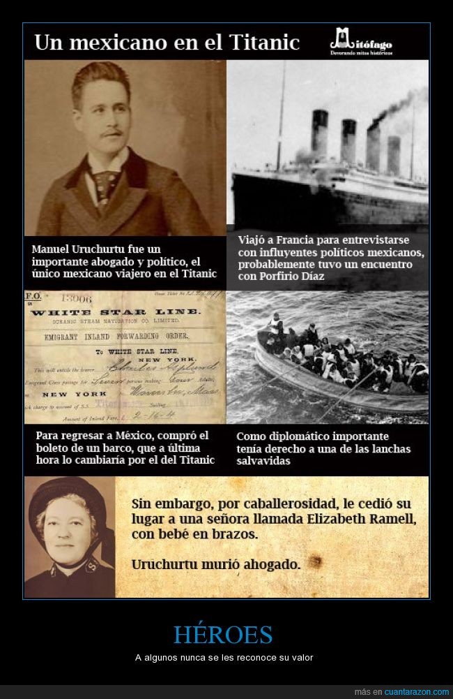 buque,Elizabeth Ramell,Guadalupe Loaeza,héroe,hundimiento,Titanic,tragedia,Uruchurtu