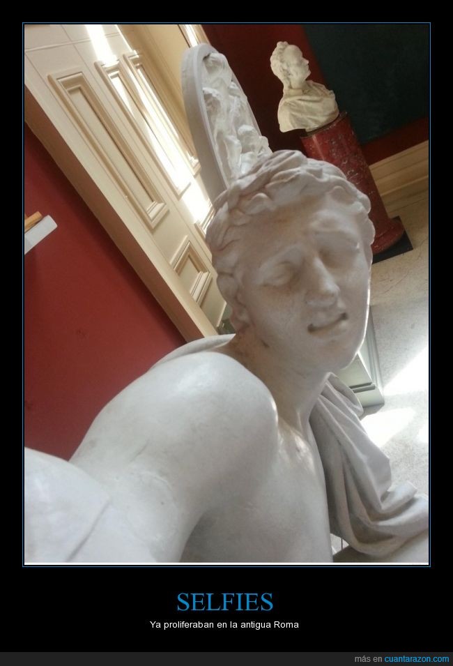 estatua,roma,selfie,museo,humor