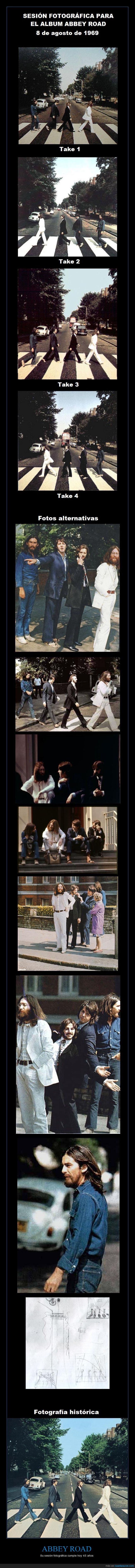 45 años ya,Abbey Road,Fotografías hechas por Iain Mcmillan,George Harrison,Hay más fotos,John Lennon,Paul McCartney,Paul McCartney NO está muerto,Ringo Starr,Sesión fotográfica,The Beatles
