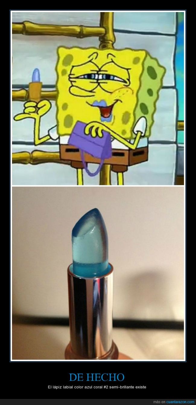 en realidad es azul coral número... BUM,pintalabios,labial,bob esponja,color,indicado,verdad