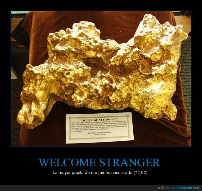 welcome stranger,pepita,oro,grande,72,02 kg,australia