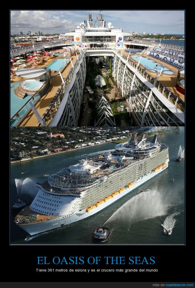 gigante,oasis of the seas,royal caribbean,crucero,crucero más grande del mundo