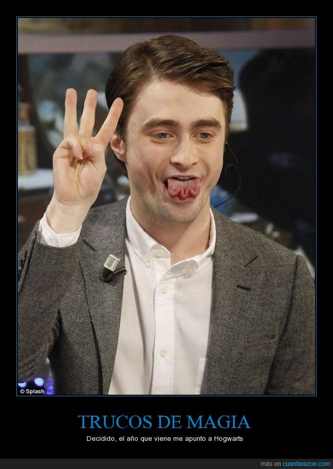 año,apuntar,Daniel Radcliffe,Decidir,Harry Potter,hogwarts,lengua,magia,trucos