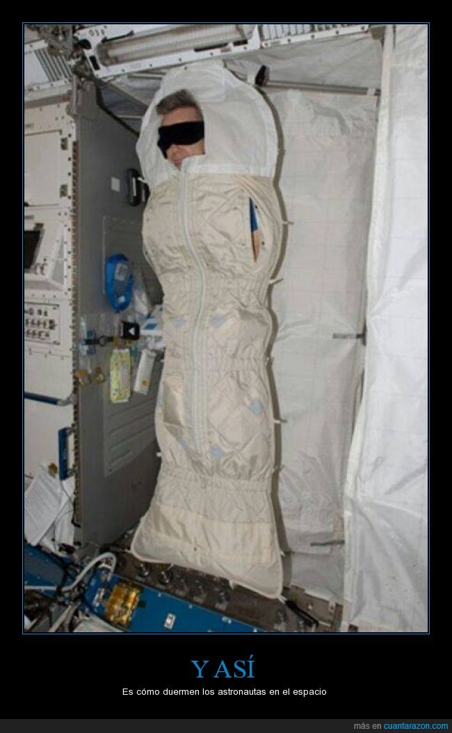 dormir,astronauta,espacio,camita,atado