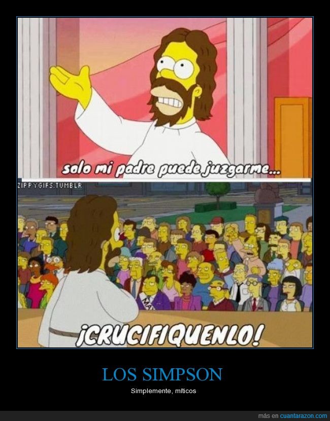 Simpson,Homer,Abe Simpson,padre,juzgar,dios,jesus,jesucristo,crucificar,crucifiquenlo