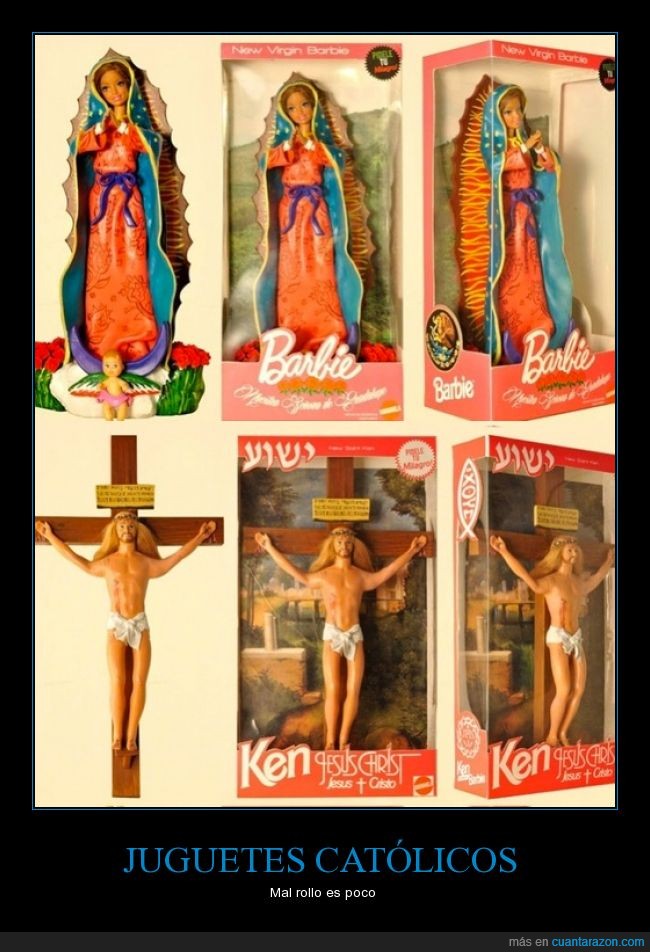 barbie,ken,mattel,jesus christ,jesucristo,jesus,cruz,crucificado,virgen,virgen maria