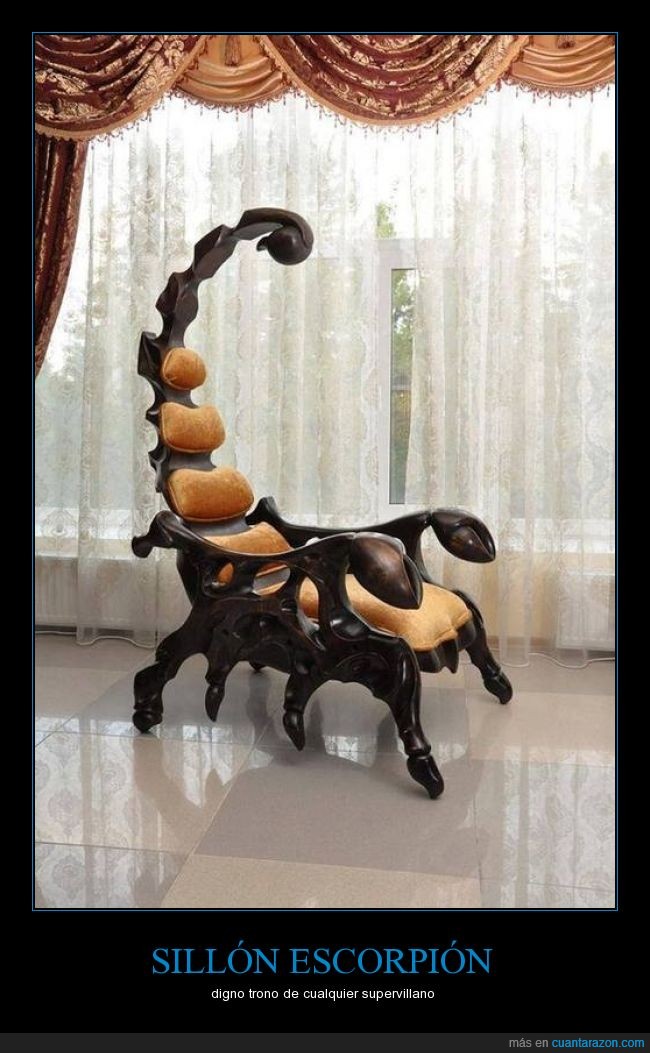alacrán,asiento,diseño,escorpión,silla