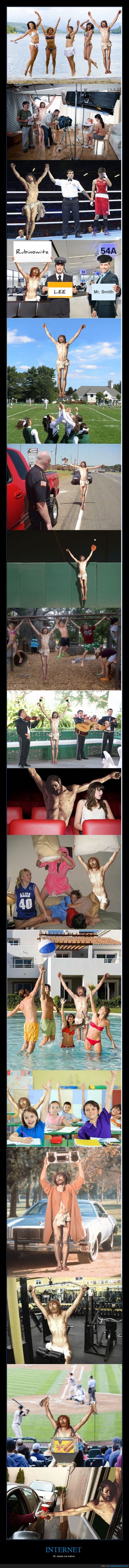 crucificado,cruz,brazos,chop,fotos,que sera lo siguiente...,internet,pose,photoshop,Jesús